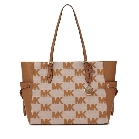 Michael Kors Women's Gilly Logo Jacquard Large Drawstring Travel Tote - Picture 2 of 11